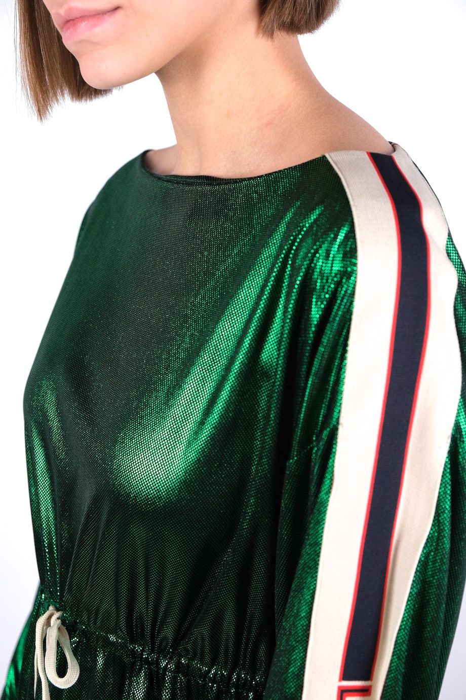 image 5 Платье зеленого цвета c металлизированной нитью