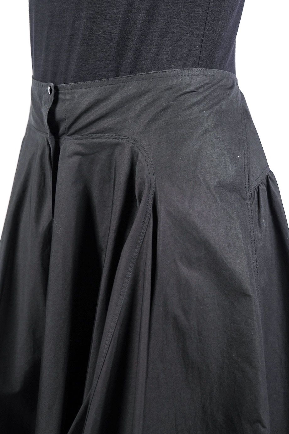 image 5 Хлопковая юбка на пуговицах черного цвета