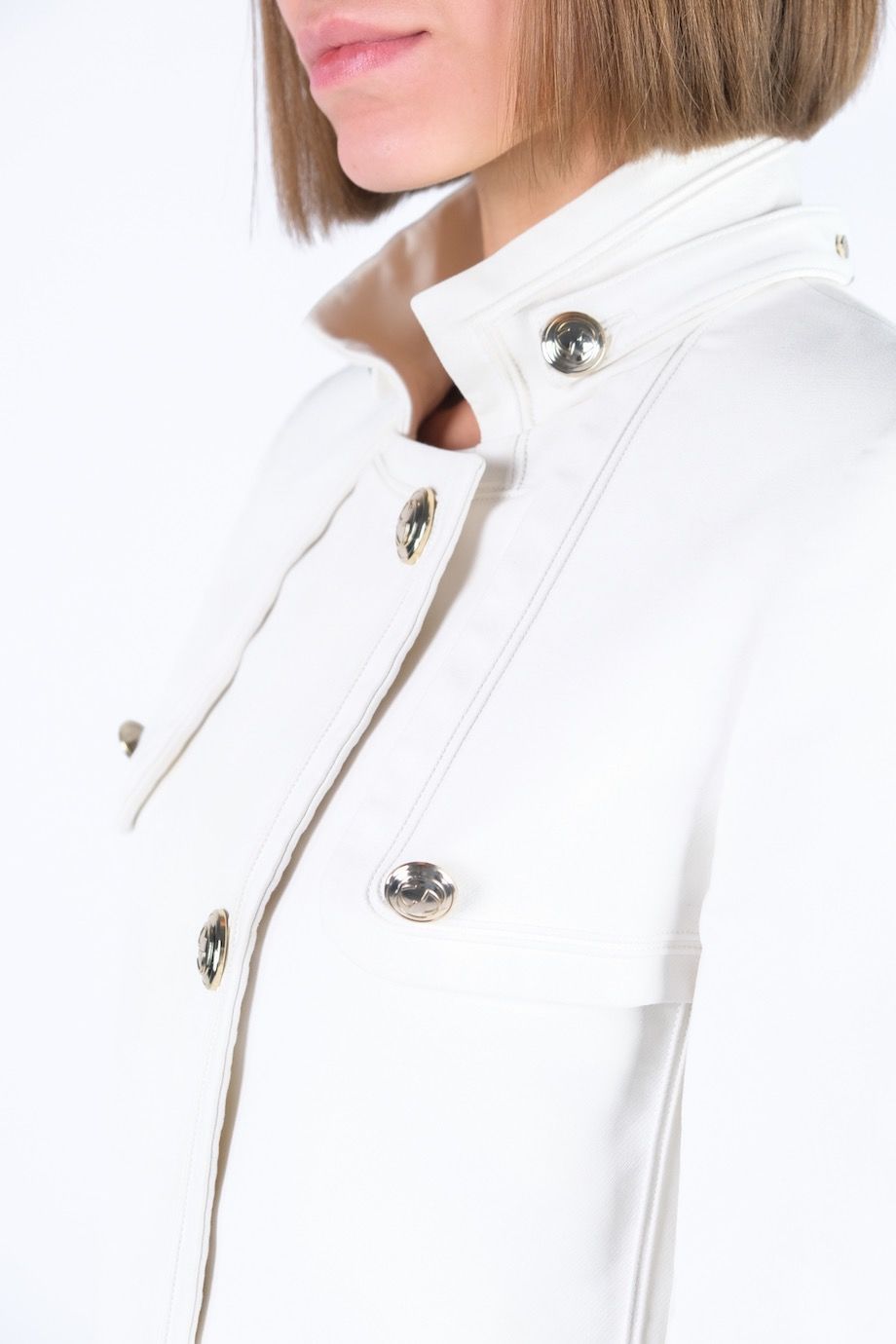 image 4 Хлопковое пальто белого цвета