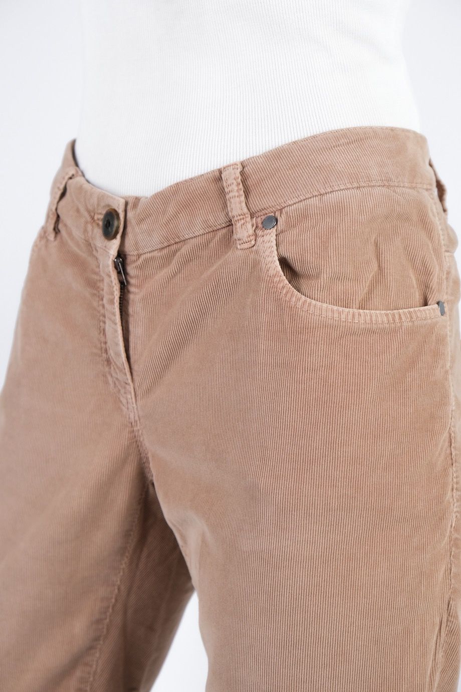 image 5 Вельветовые брюки песочного цвета