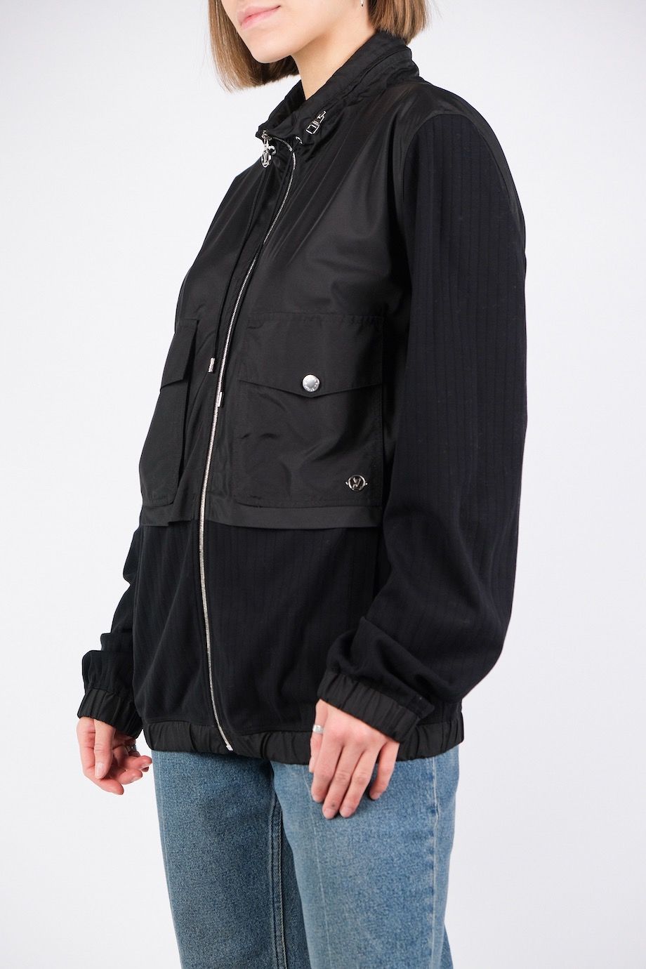 image 2 Куртка комбинированная чёрного цвета