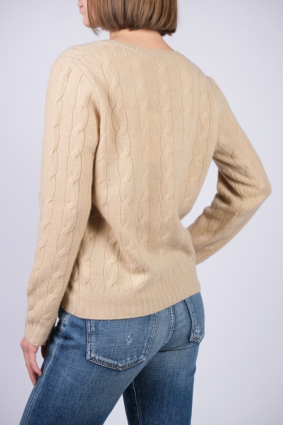 image 3 Кашемировый свитер в косичку