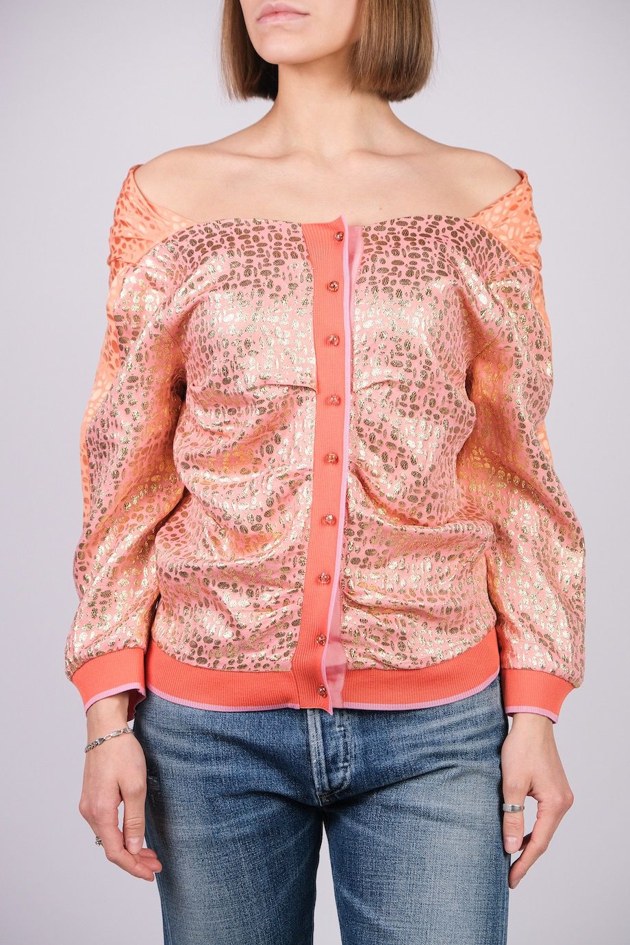image 1 Блуза персикового цвета с драпировкой на спине