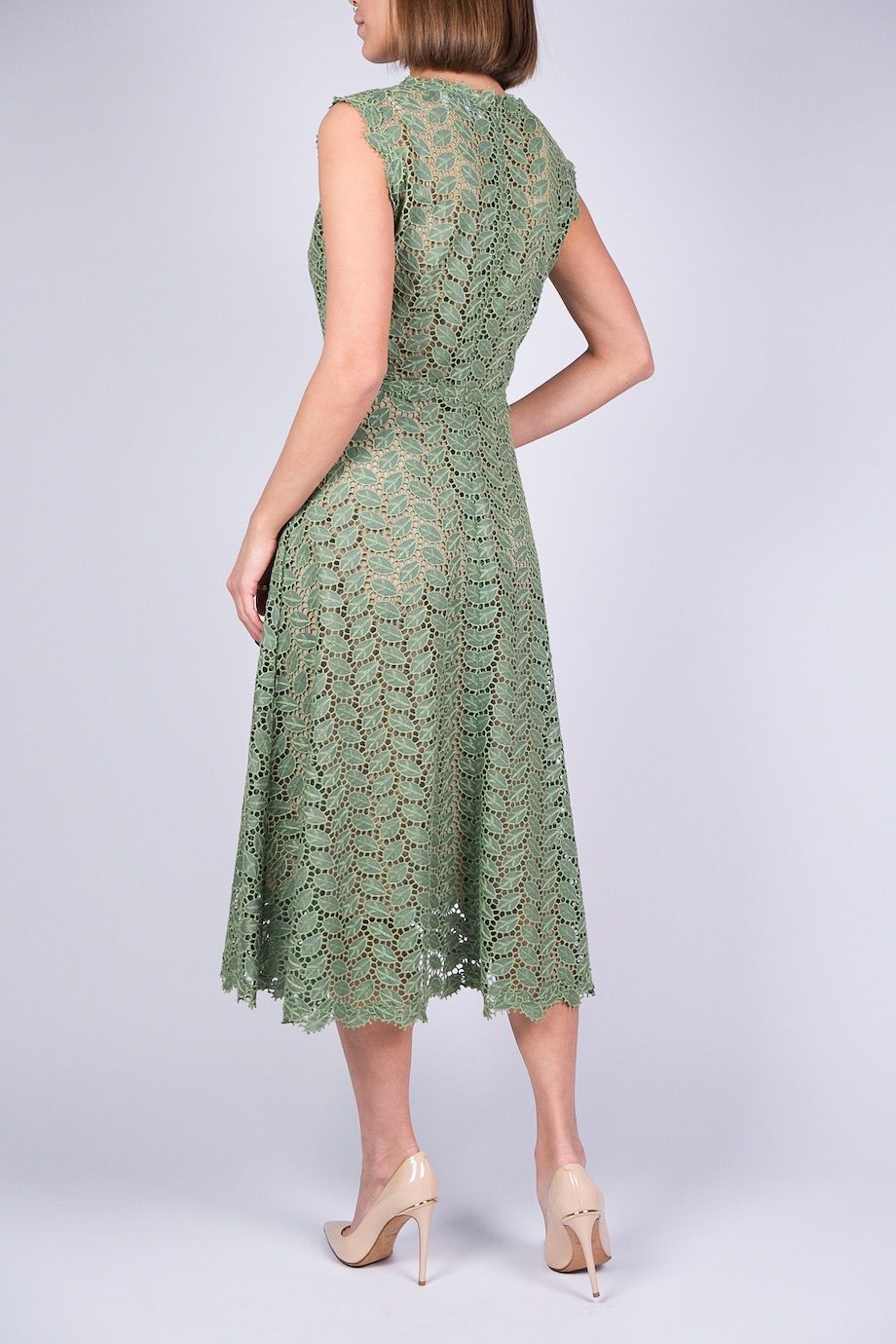 image 3 Кружевное платье зелёного цвета