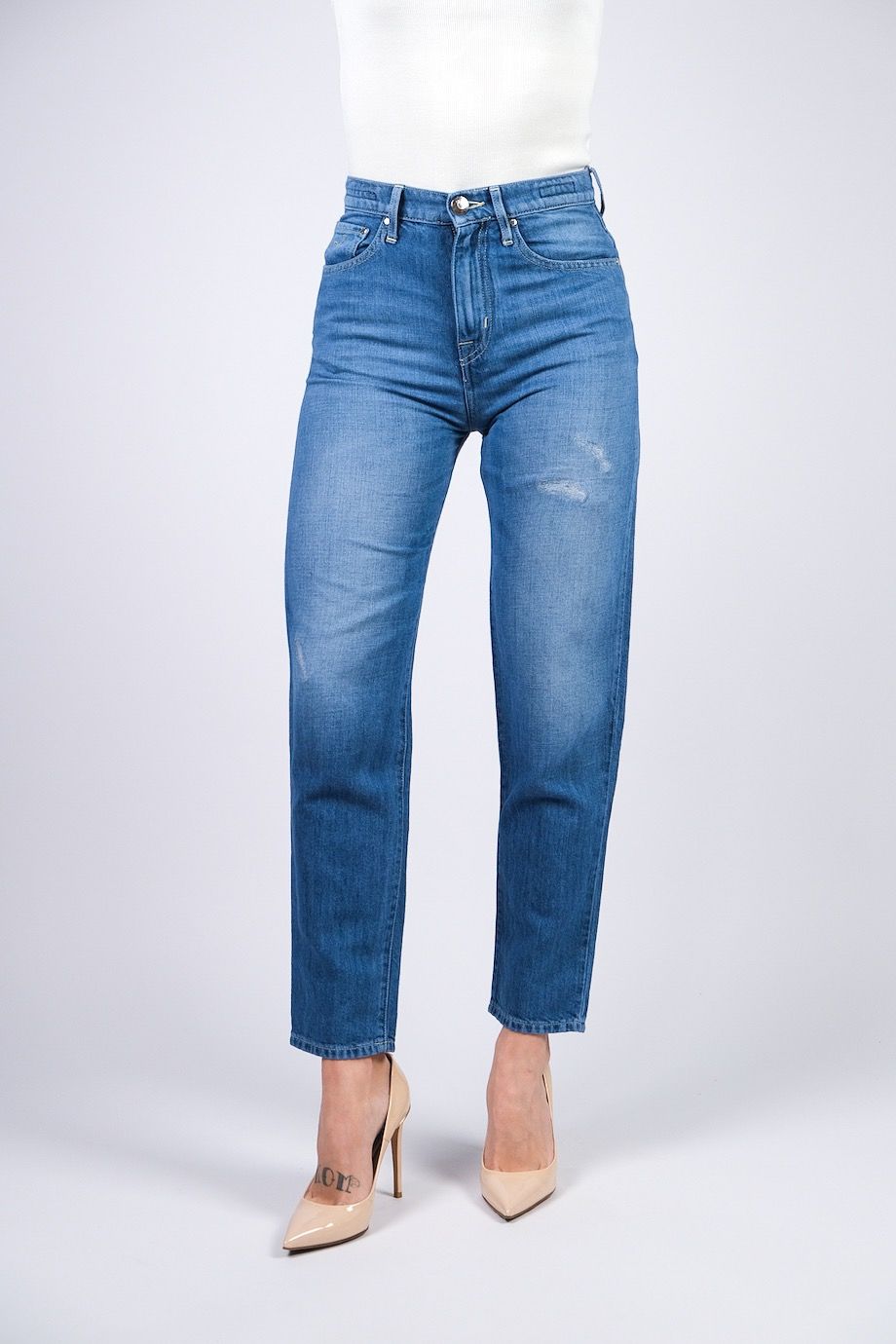 image 2 Укороченные джинсы