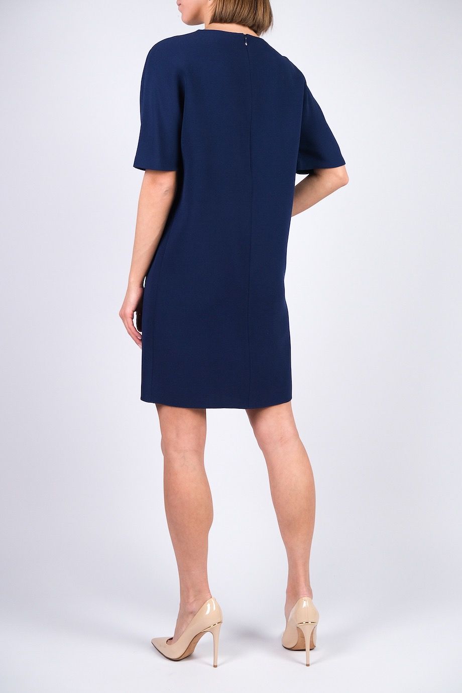 image 3 Платье с коротким рукавом синего цвета