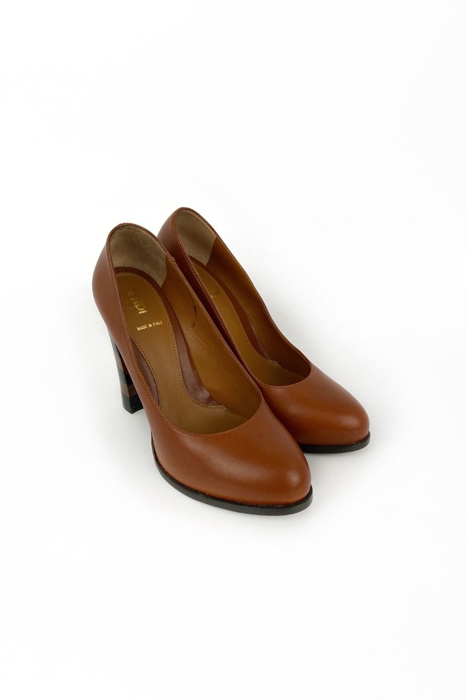 image 1 Туфли коричневого цвета на устойчивом каблуке