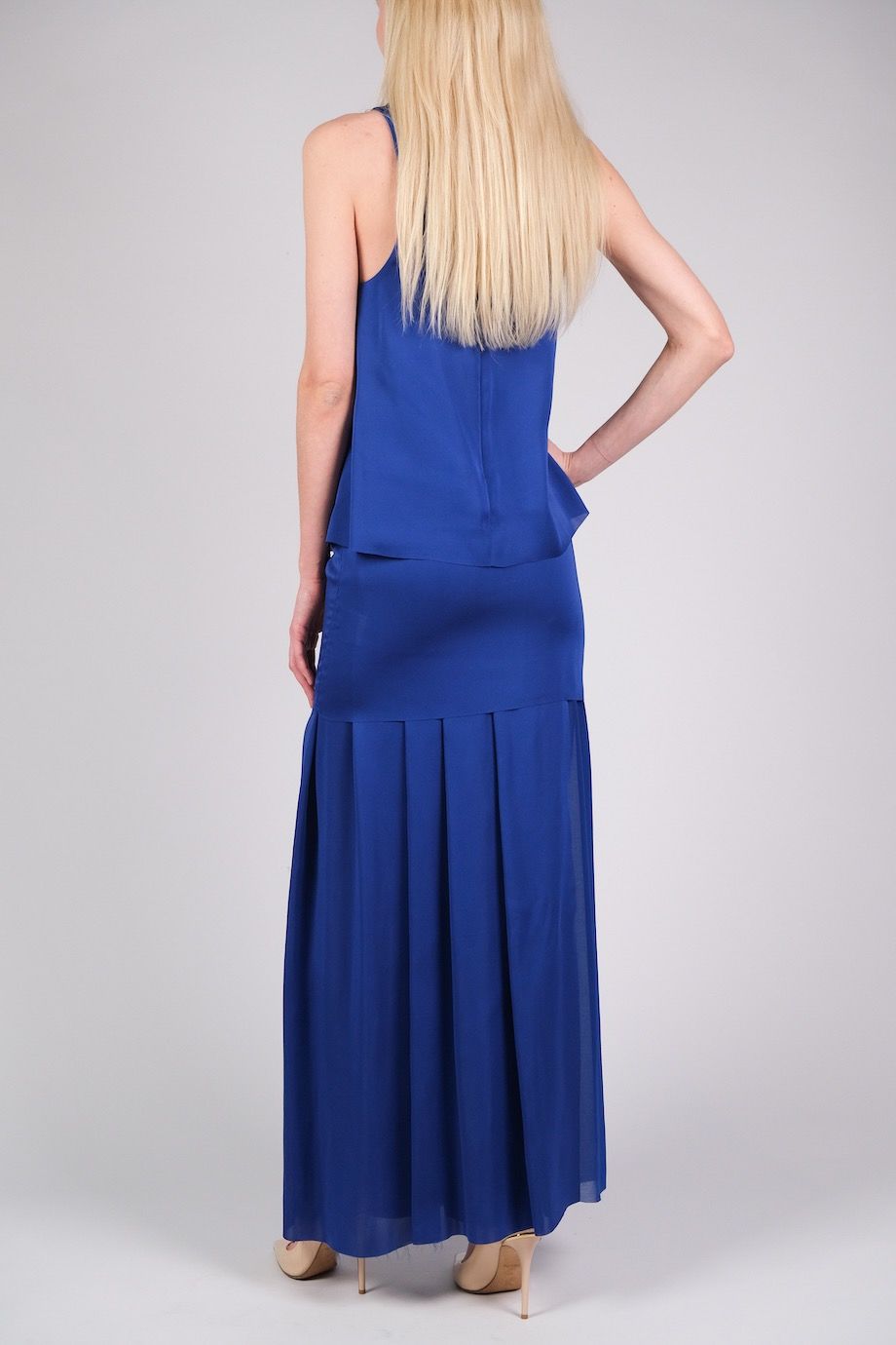 image 3 Платье синего цвета без рукавов