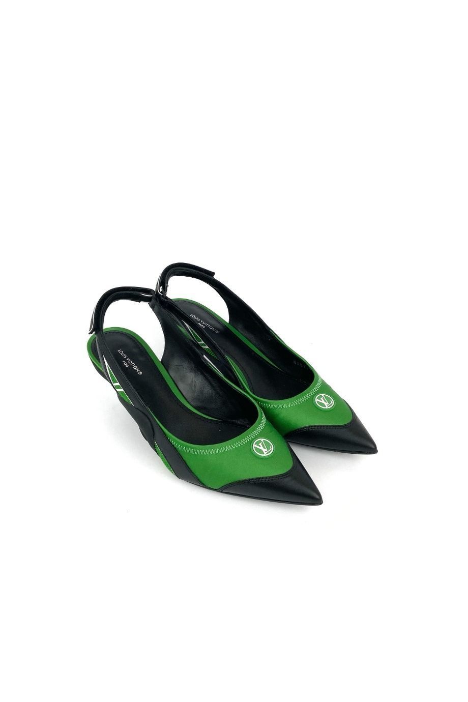 image 1 Комбинированные туфли зеленого цвета
