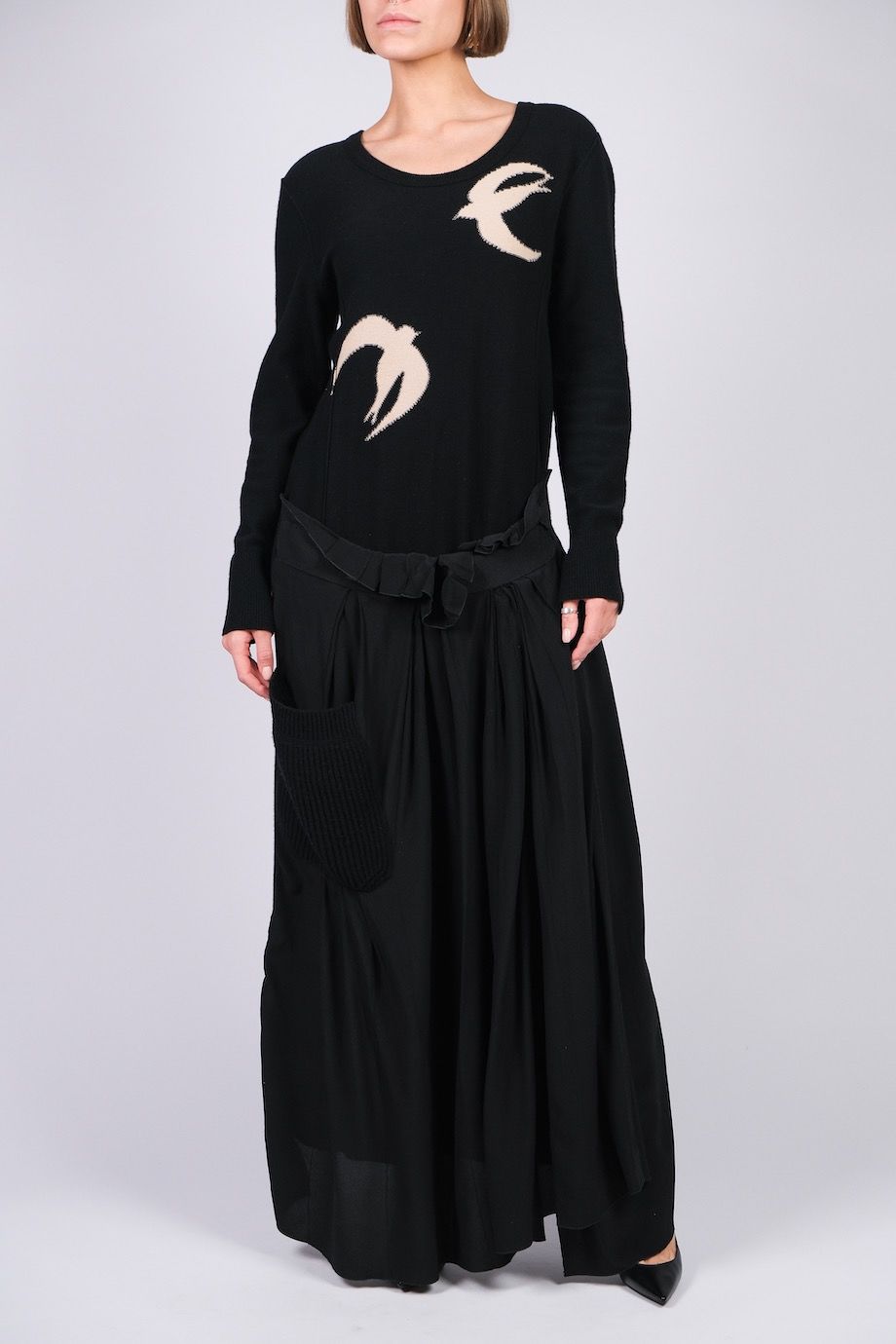 image 1 Платье черного цвета с длинны рукавом