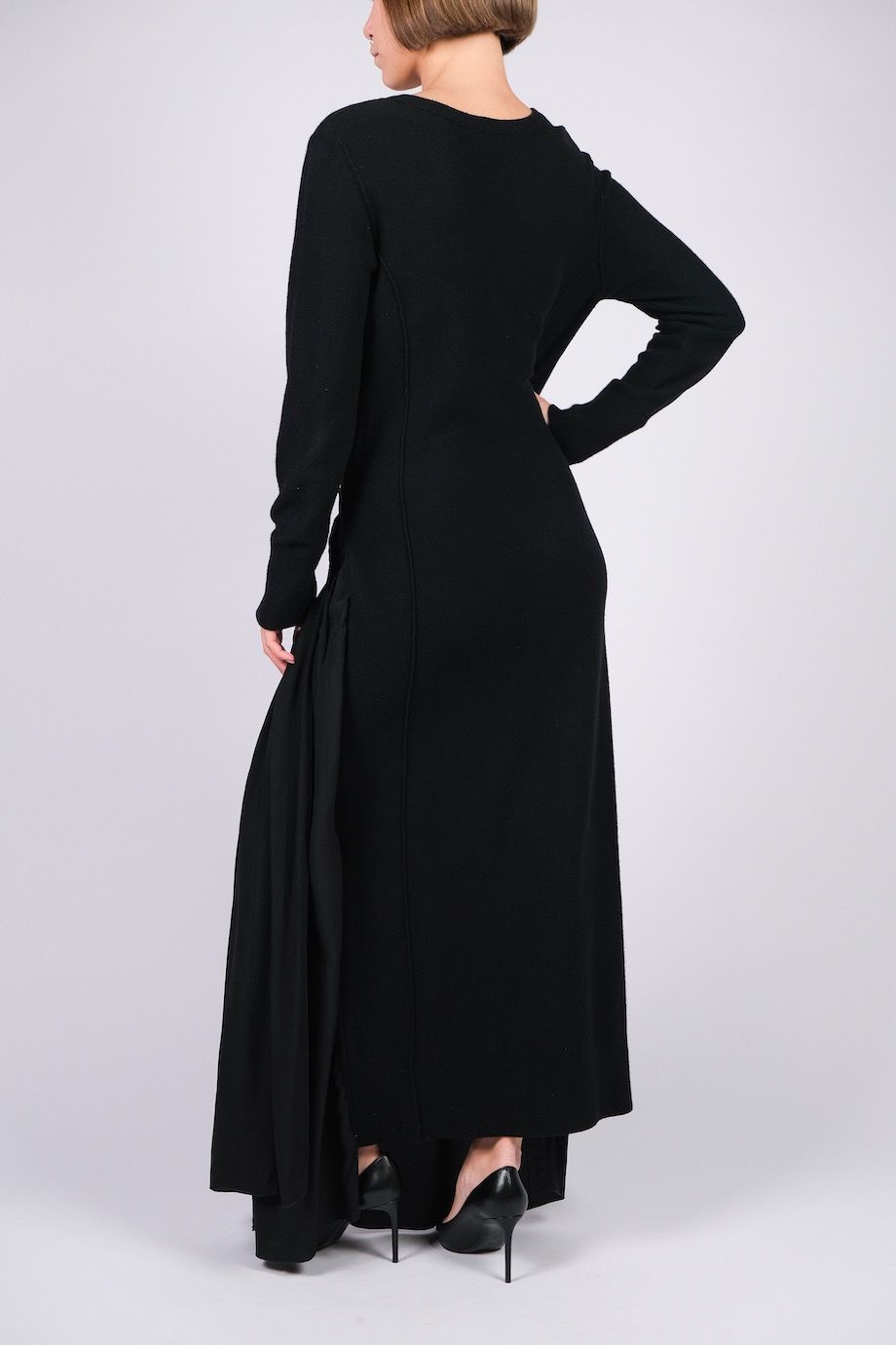 image 3 Платье черного цвета с длинны рукавом
