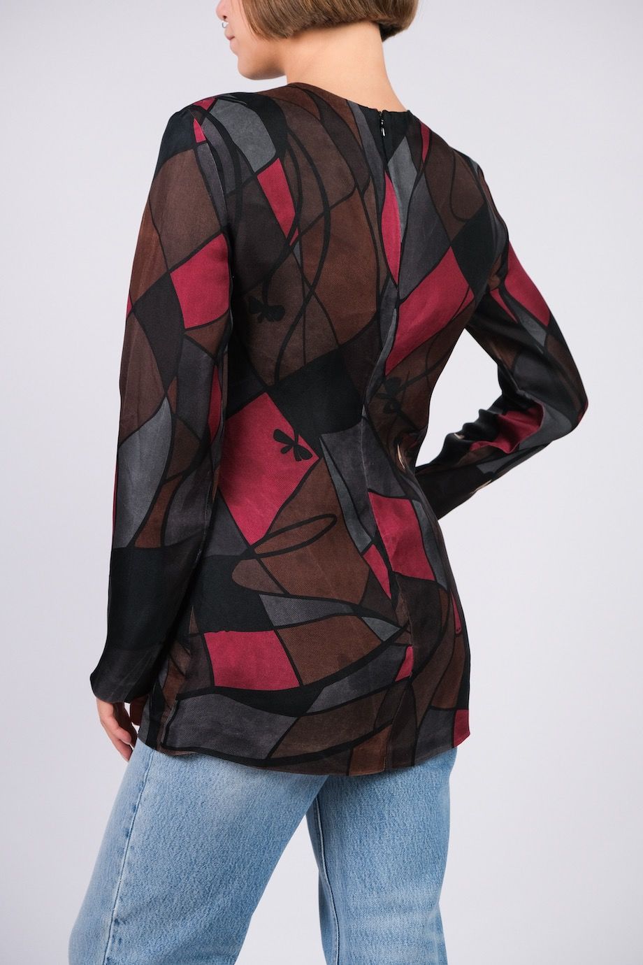 image 3 Шелковая блуза с принтом