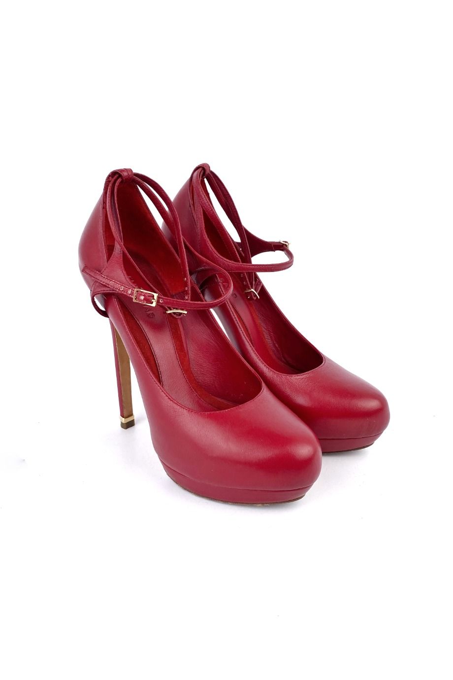 image 1 Туфли красного цвета с ремешками