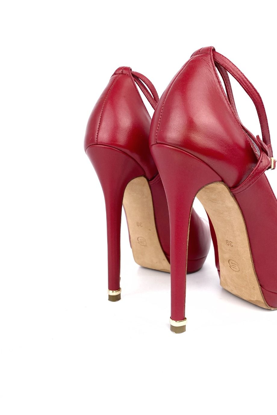 image 4 Туфли красного цвета с ремешками