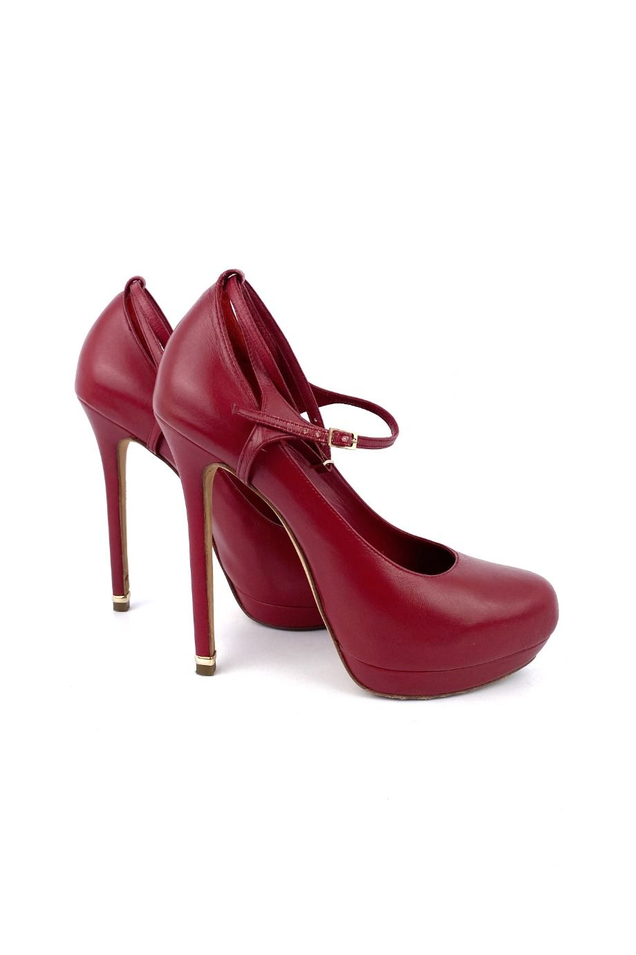 image 5 Туфли красного цвета с ремешками