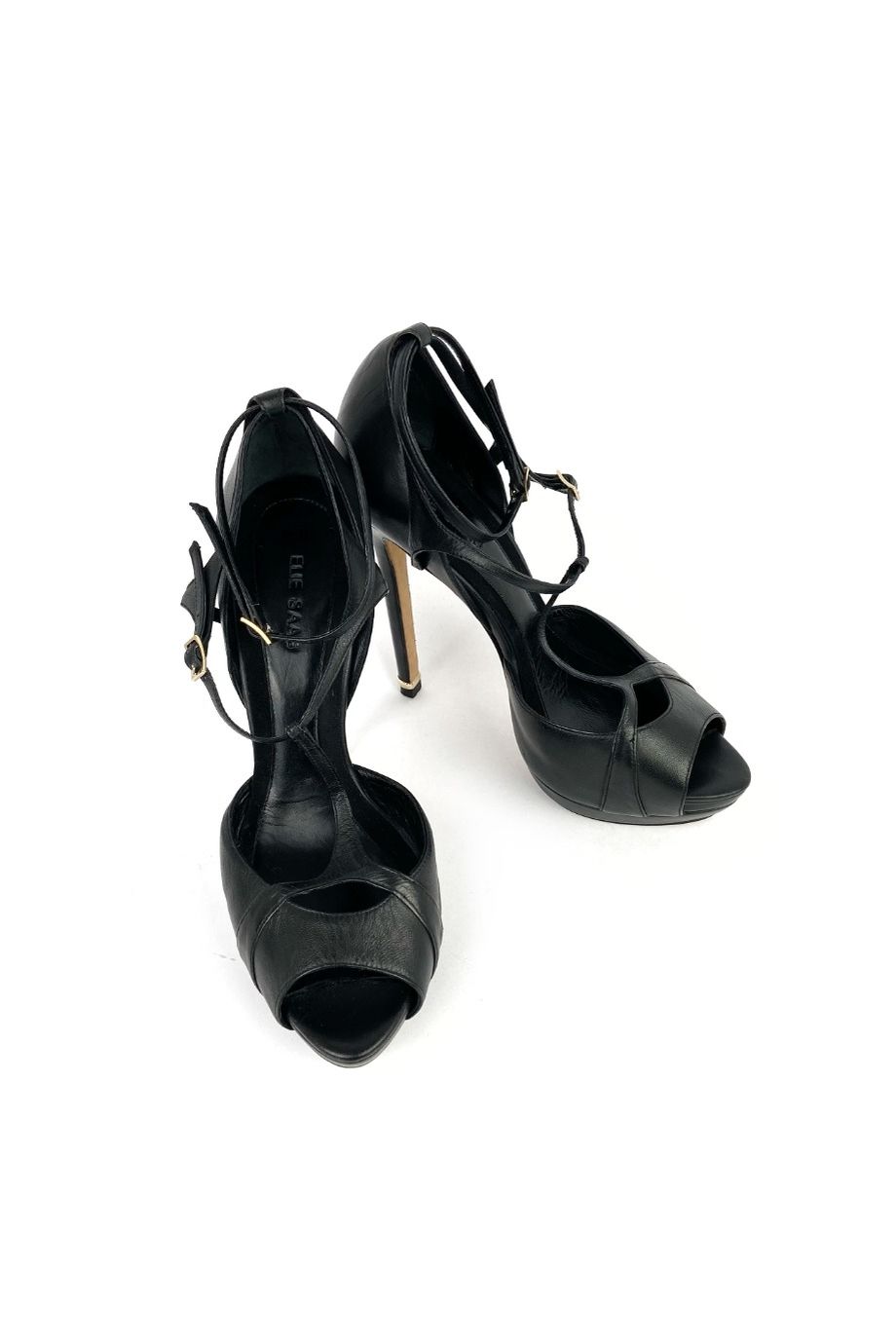 image 2 Босоножки черного цвета на каблуке с ремешками
