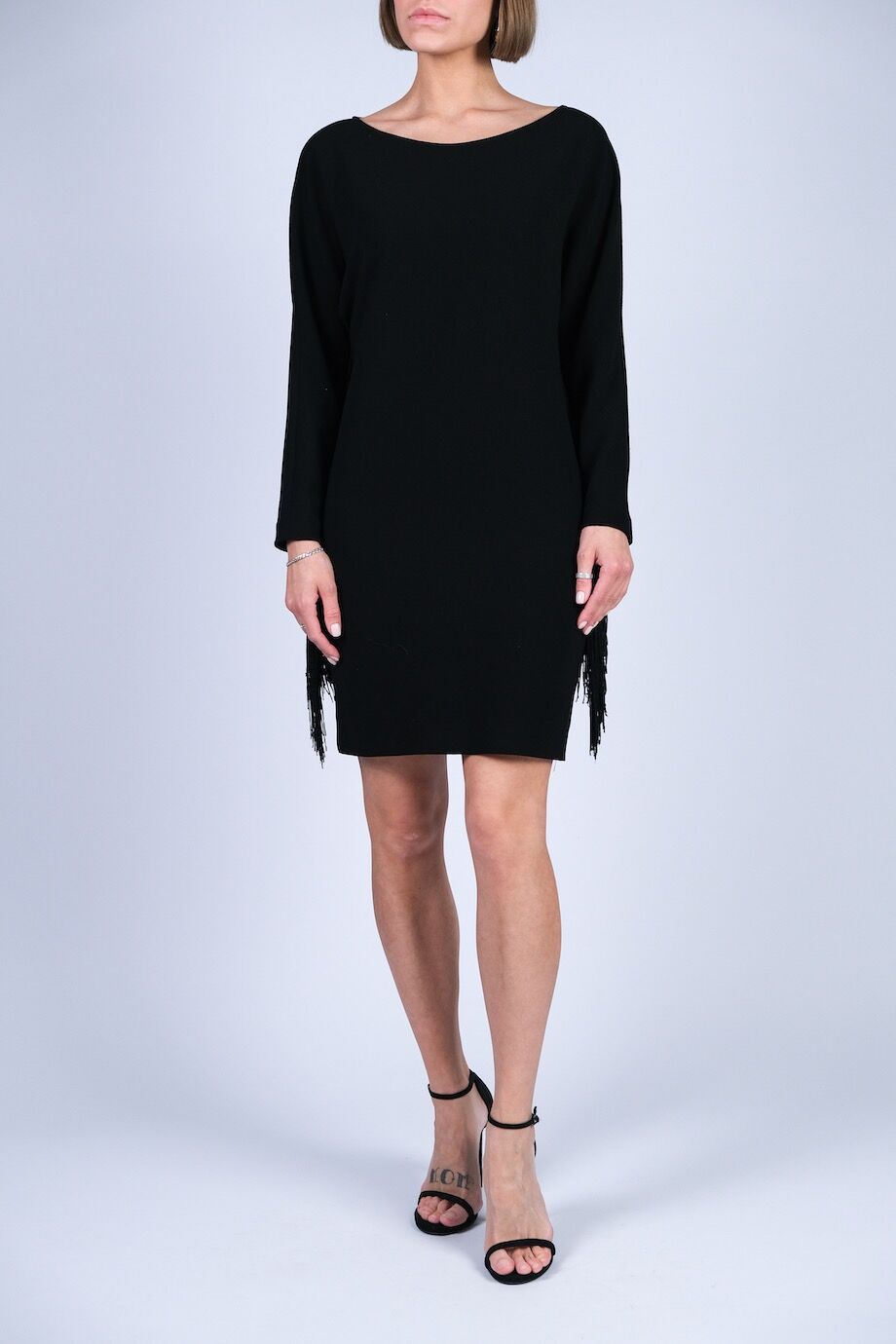 image 1 Платье черного цвета с бархомой