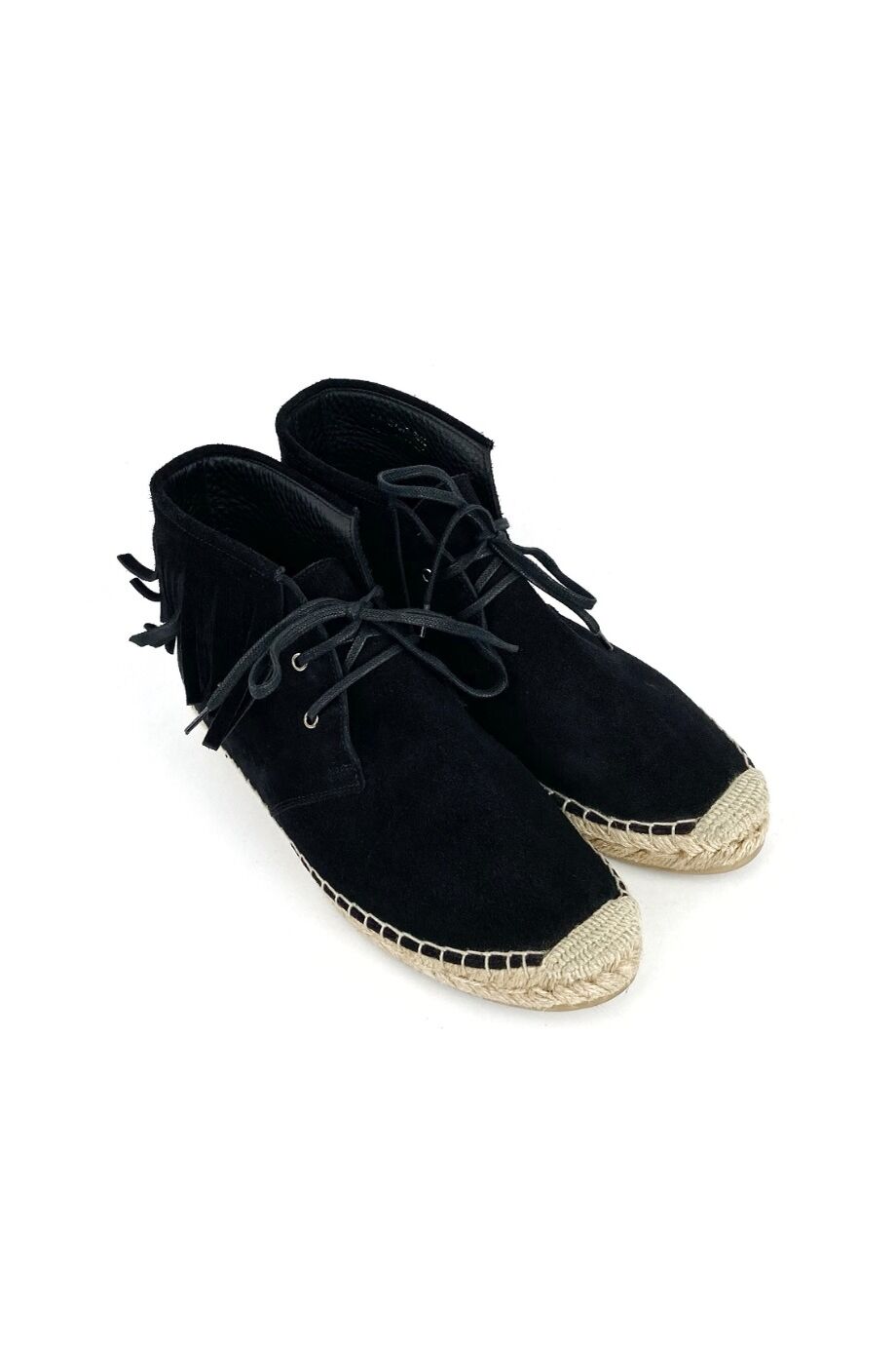 image 1 Замшевые ботинки черного цвета с бахромой