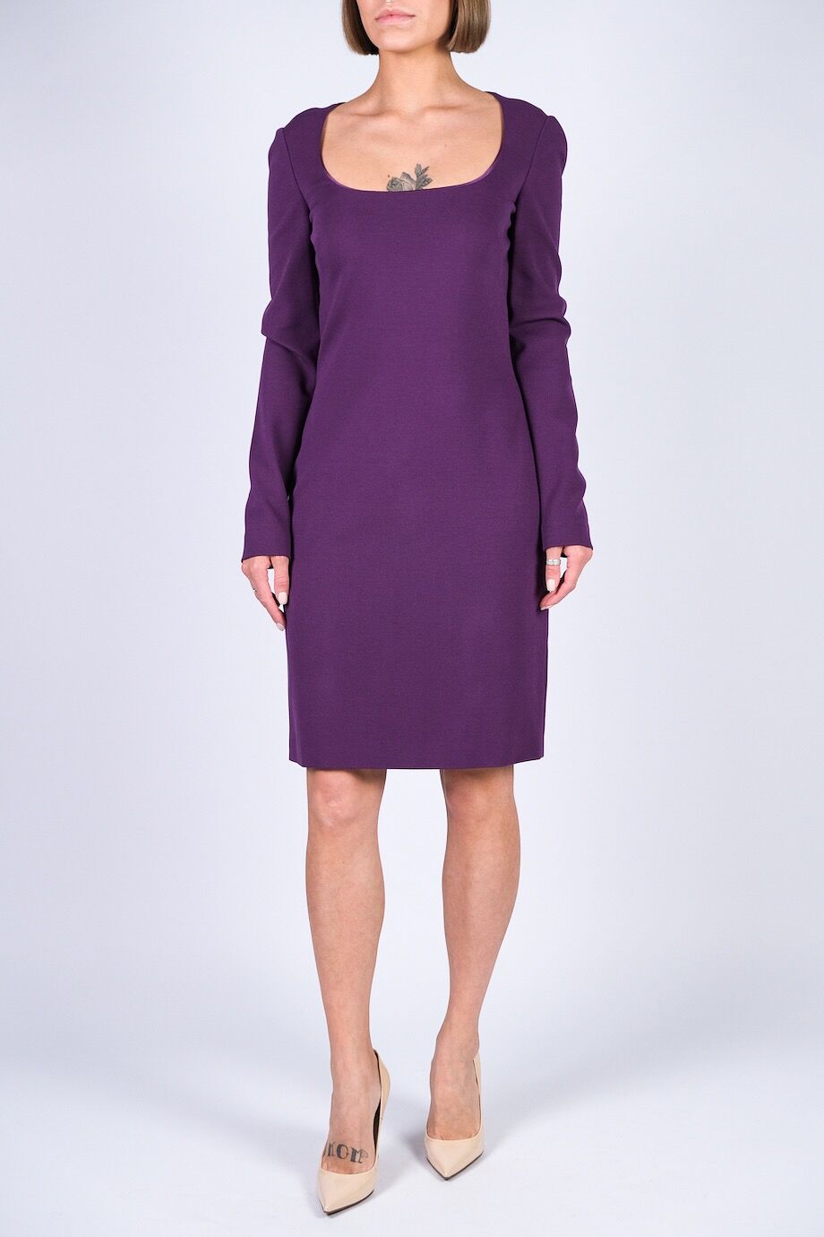 image 1 Платье фиолетового цвета с длинным рукавом