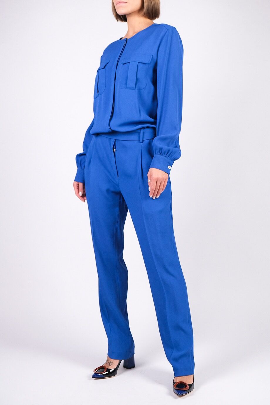image 2 Комбинезон синего цвета с накладными карманами