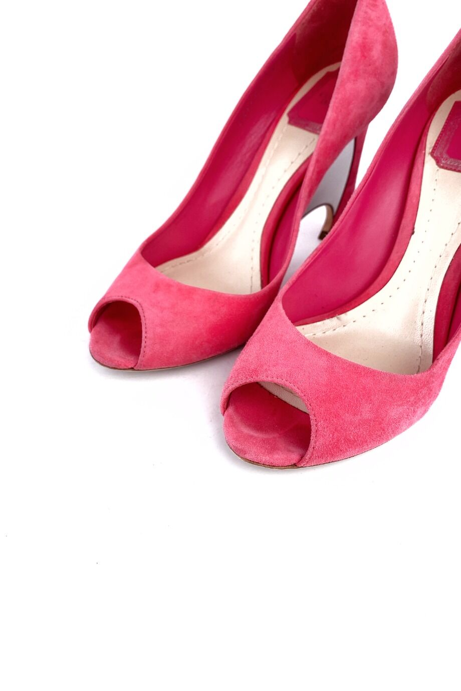image 3 Замшевые туфли с открытым носиком розового цвета