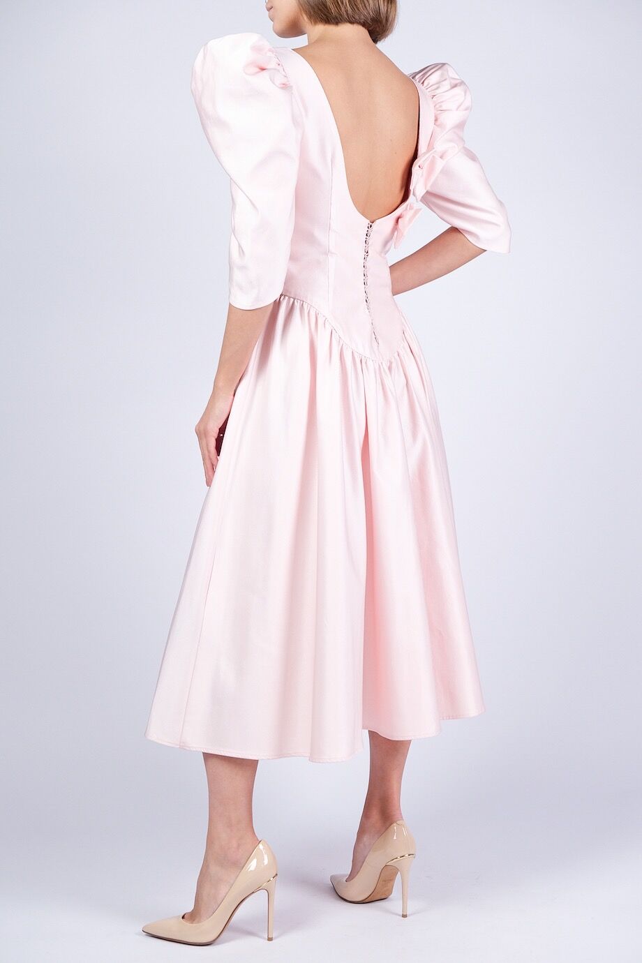 image 3 Платье розового цвета со шнуровкой на спине