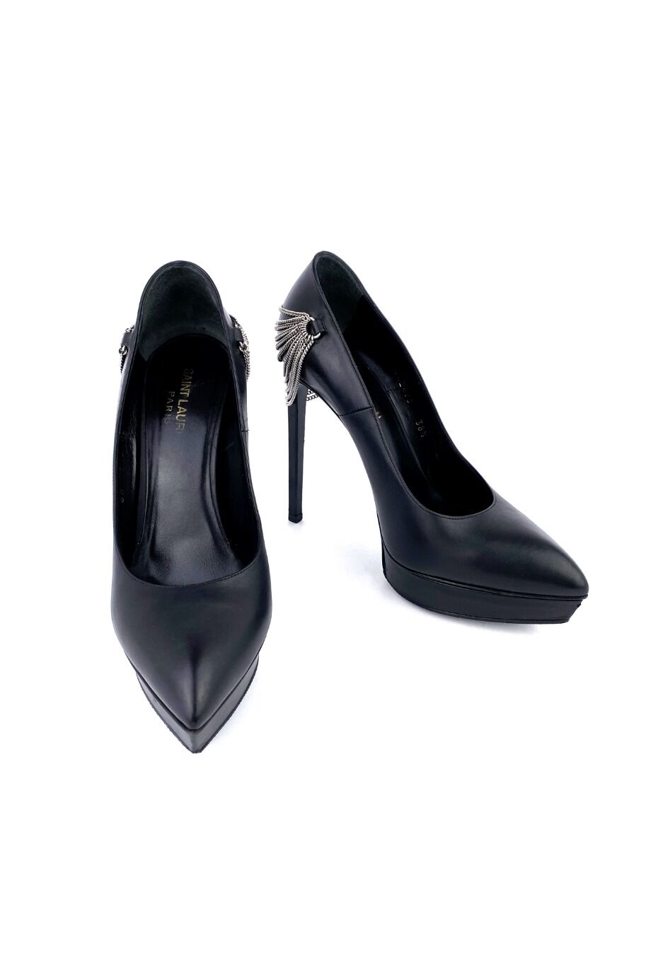 image 2 Туфли черного цвета с цепочкой