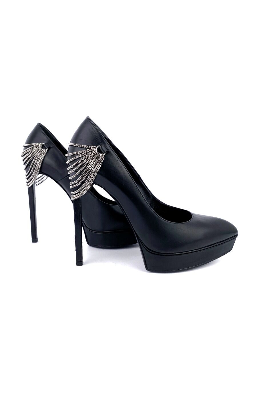 image 5 Туфли черного цвета с цепочкой