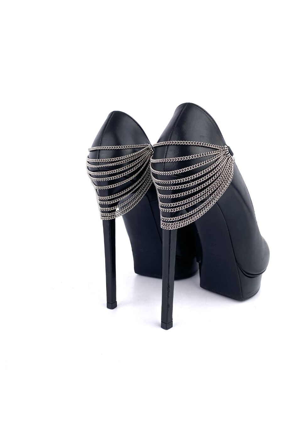 image 4 Туфли черного цвета с цепочкой