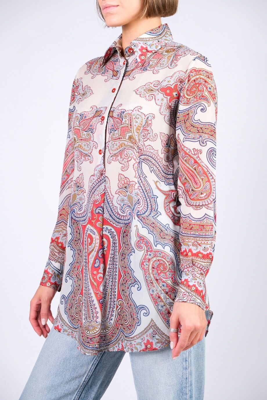 image 2 Шелковая блуза с орнаментом