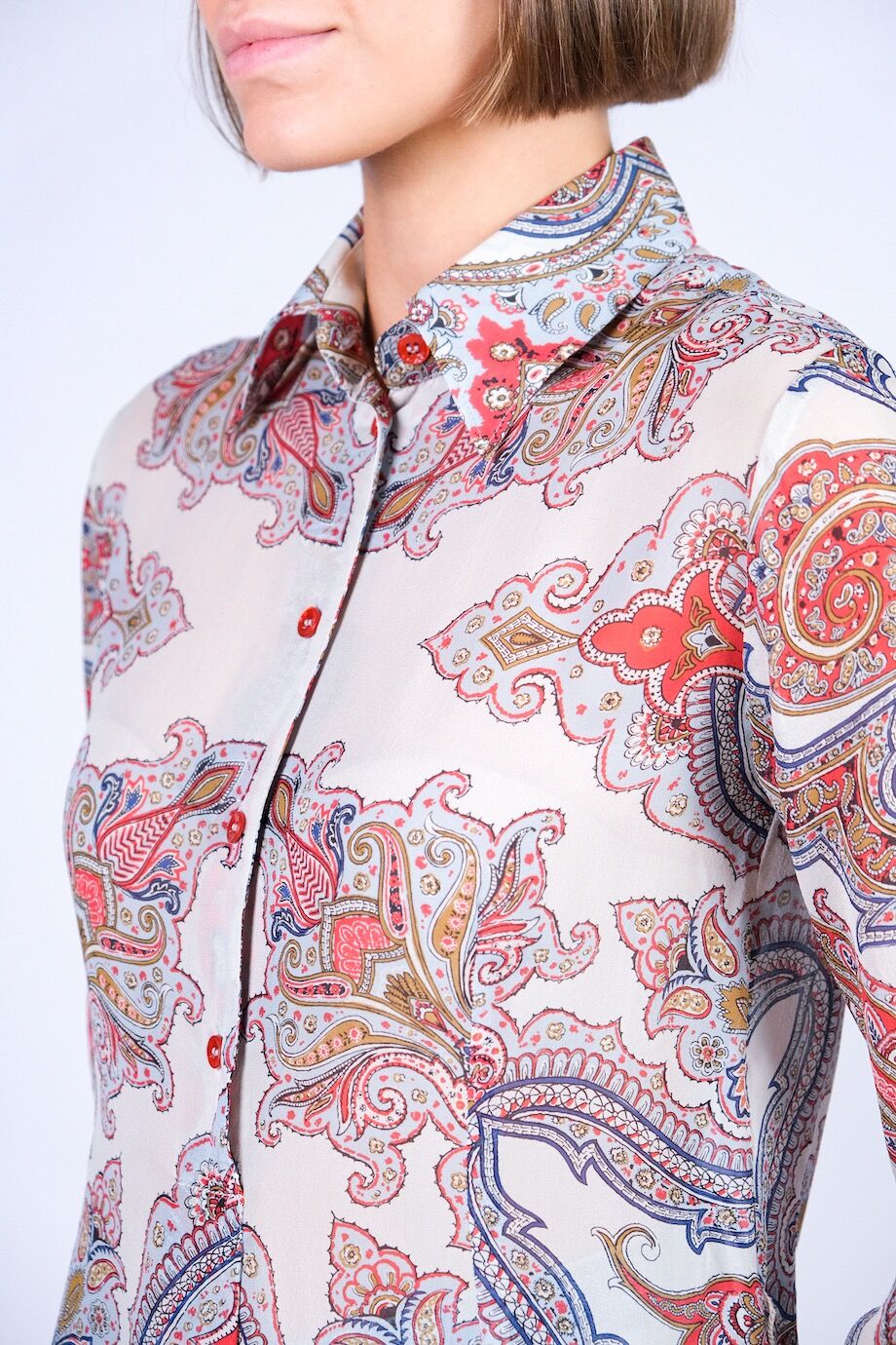 image 4 Шелковая блуза с орнаментом