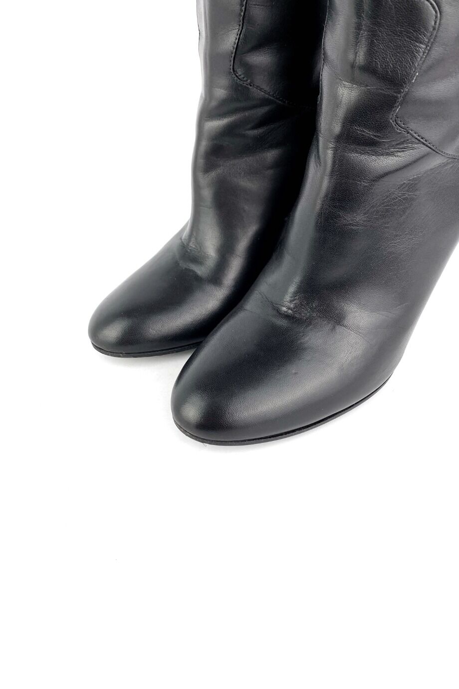 image 3 Сапоги черного цвета на металлическом каблуке