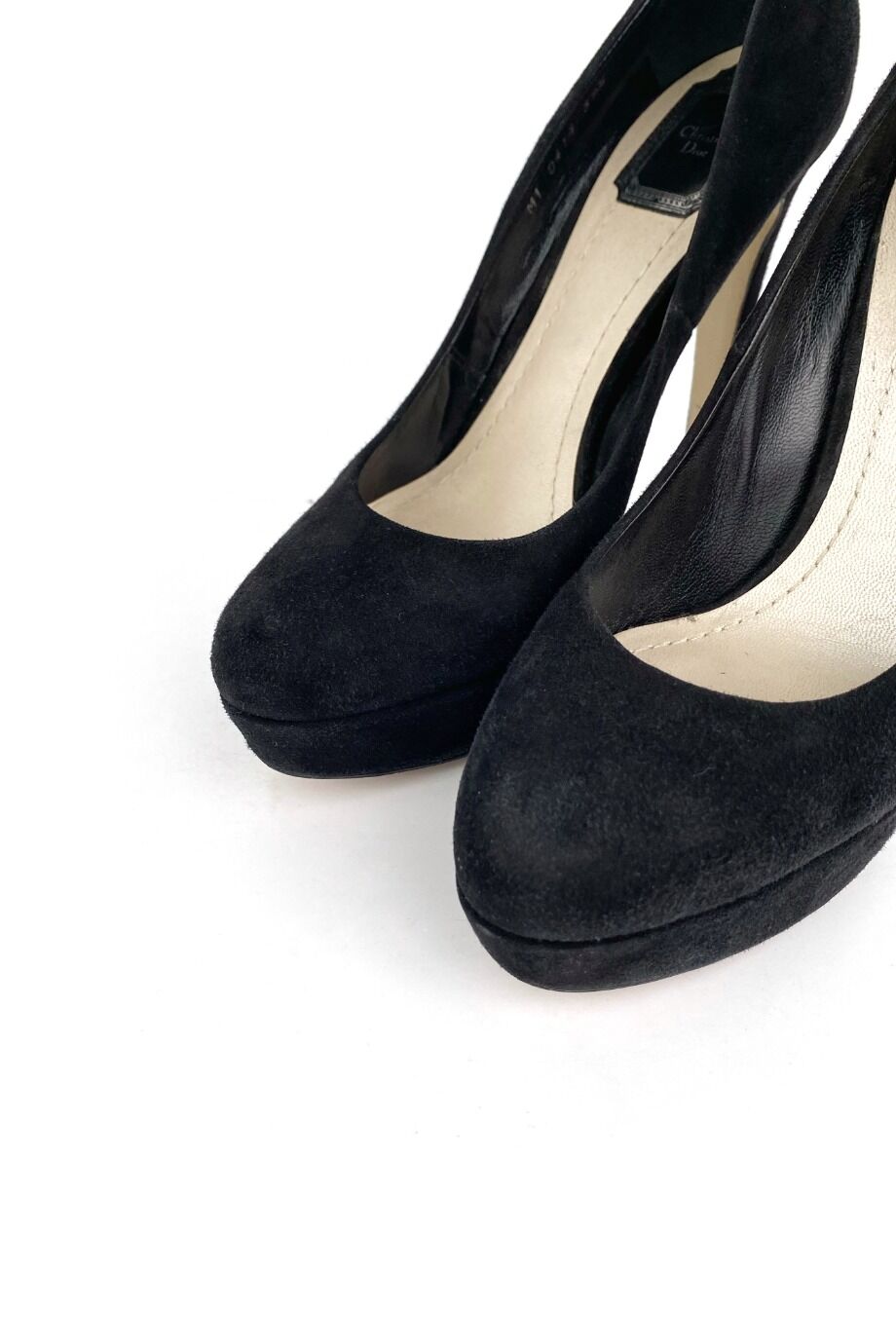 image 3 Замшевые туфли чёрного цвета на каблуке