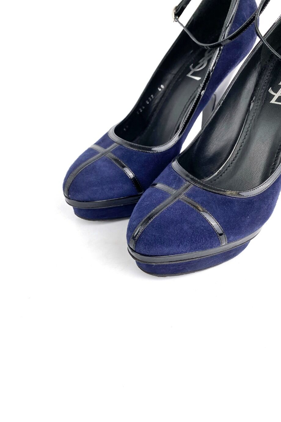 image 3 Туфли синего цвета с лаковыми вставками