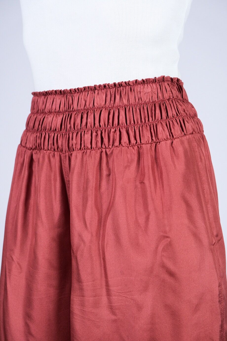 image 5 Атласные брюки кирпичного цвета на резинке