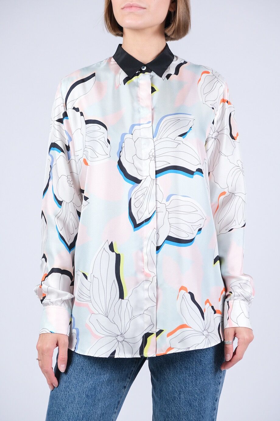 image 1 Блуза с длинным рукавом и ярким принтом