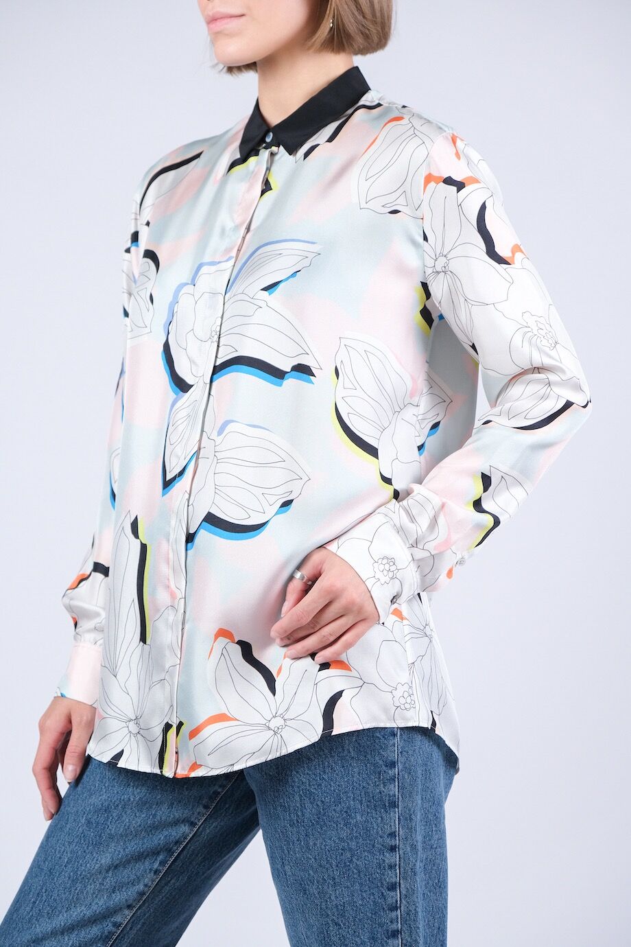 image 2 Блуза с длинным рукавом и ярким принтом
