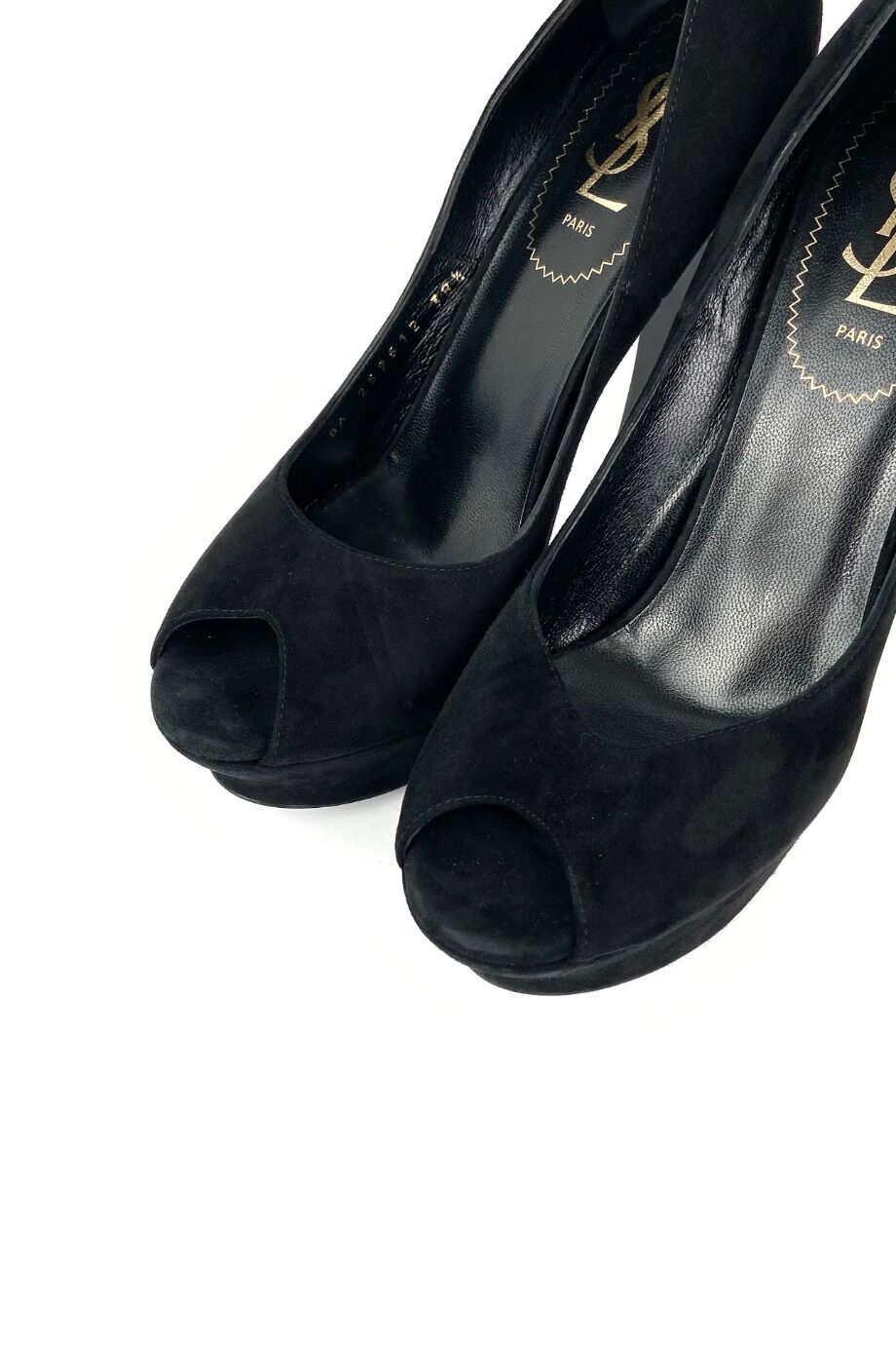 image 3 Замшевые туфли чёрного цвета с открытым носиком