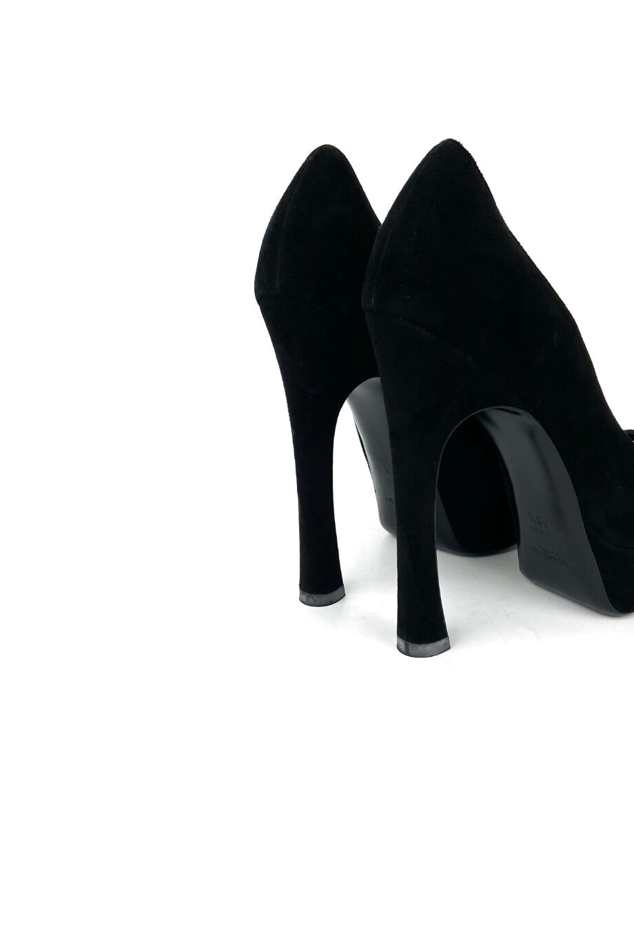 image 4 Замшевые туфли чёрного цвета с открытым носиком