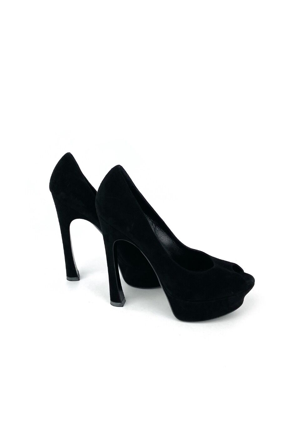 image 5 Замшевые туфли чёрного цвета с открытым носиком