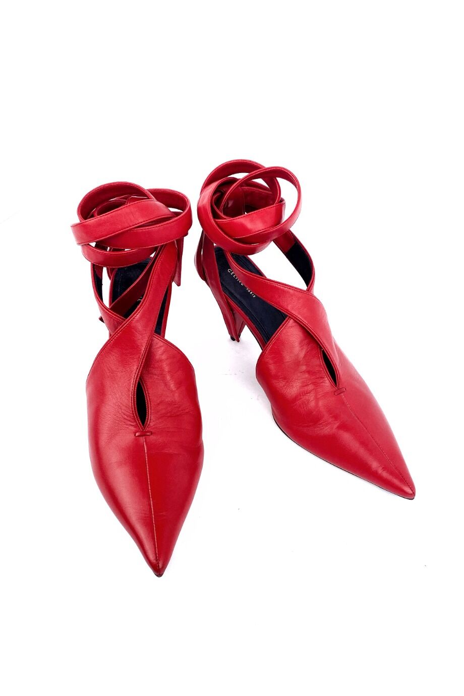 image 2 Туфли красного цвета на завязках