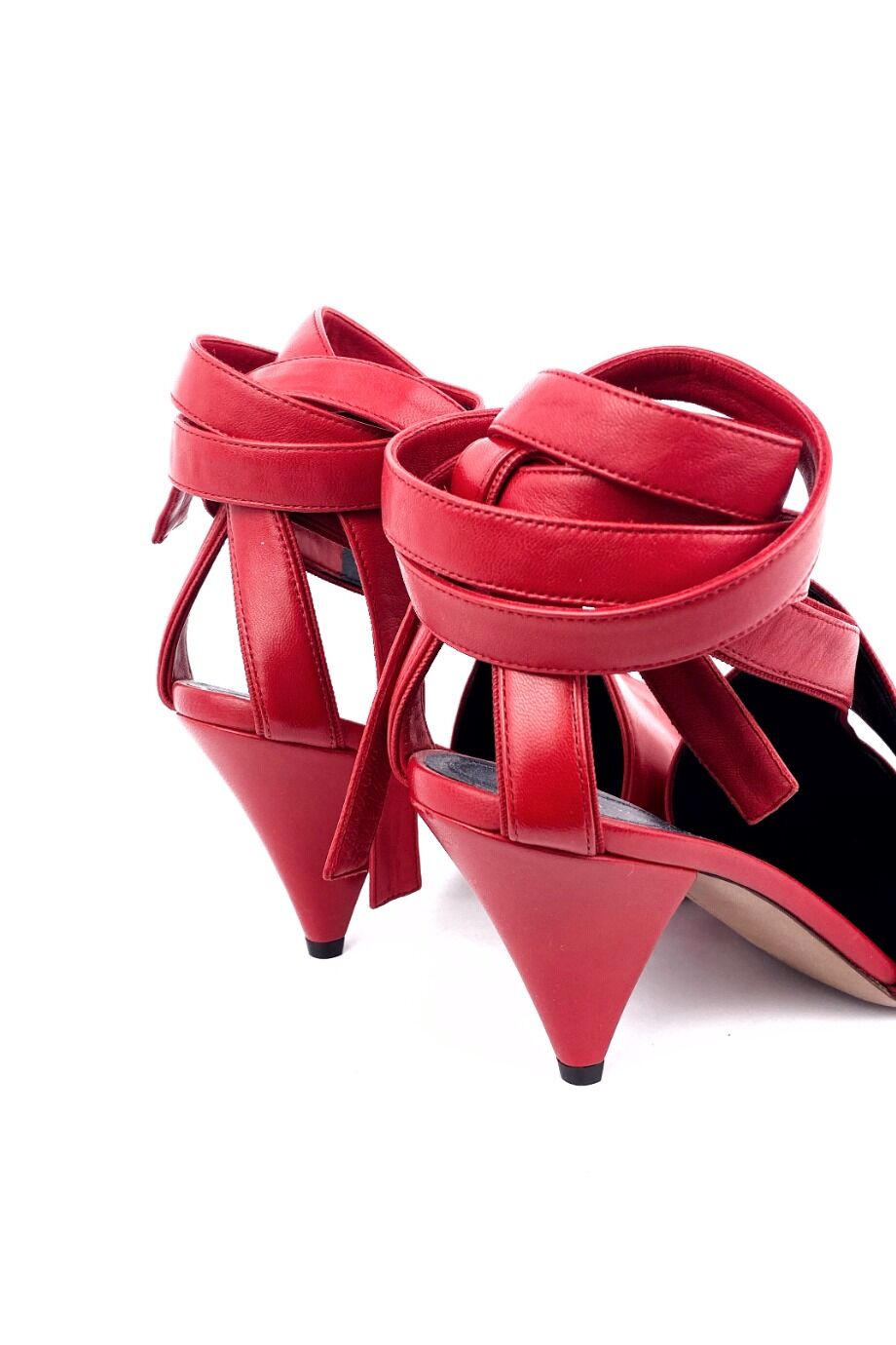 image 4 Туфли красного цвета на завязках