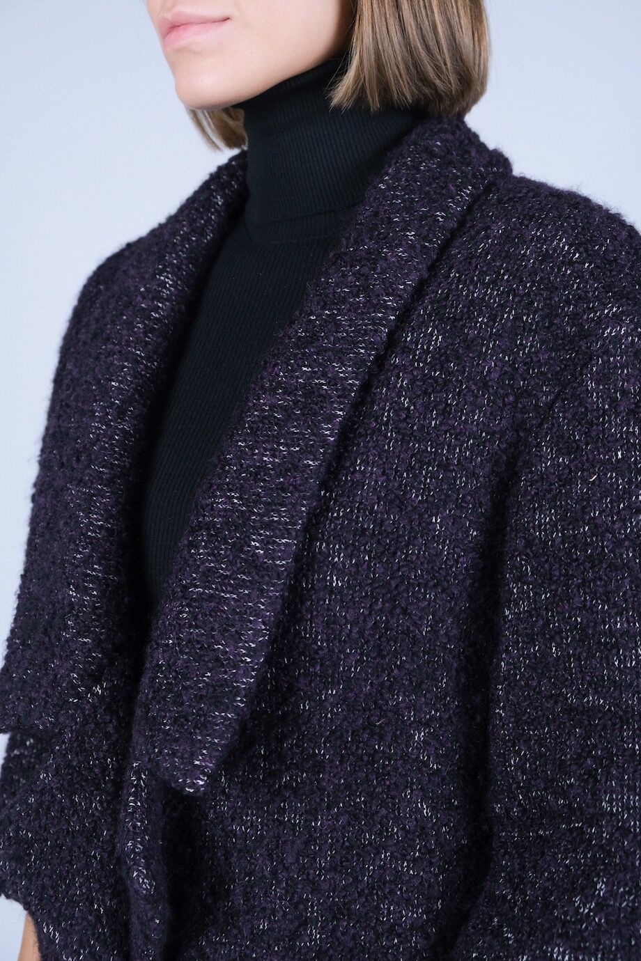 image 4 Пальто фиолетового цвета с накладными карманами