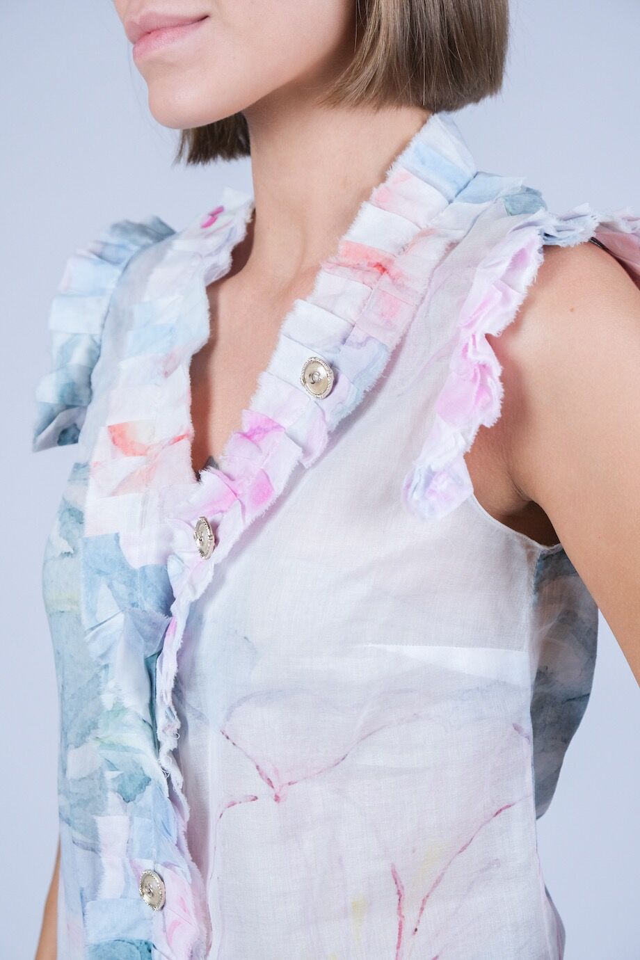 image 4 Блуза без рукавов с цветочным принтом