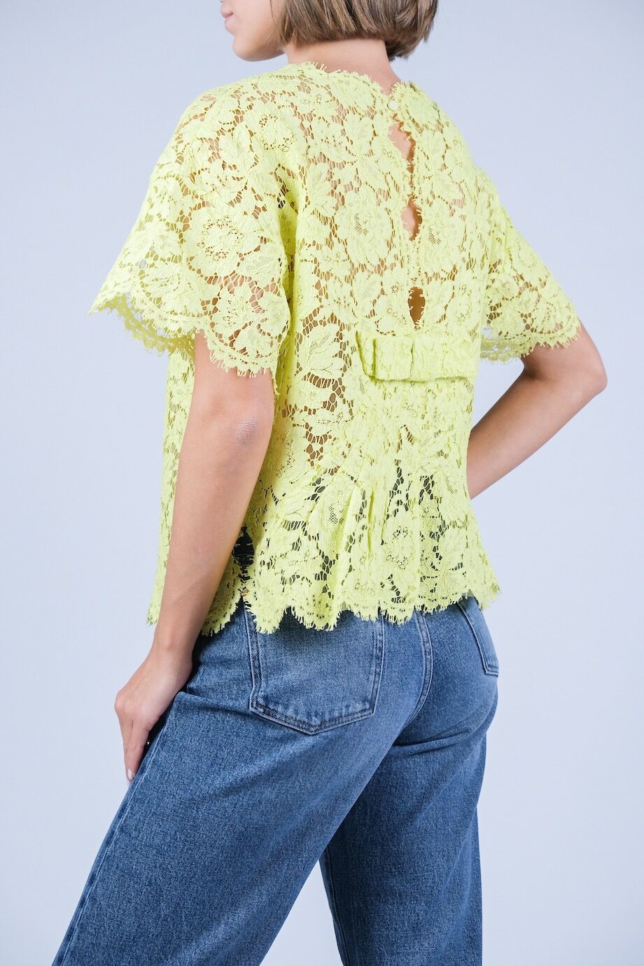 image 3 Кружевная блуза лимонного цвета