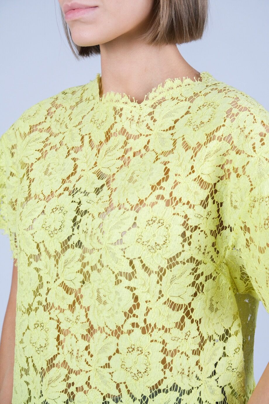 image 4 Кружевная блуза лимонного цвета