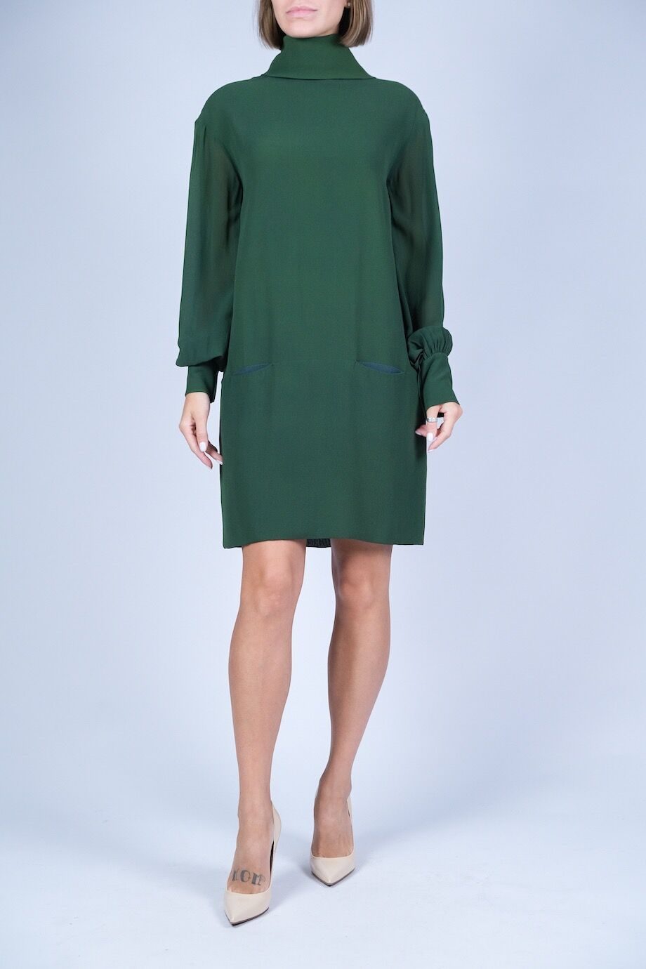 image 1 Платье зелёного цвета с карманами
