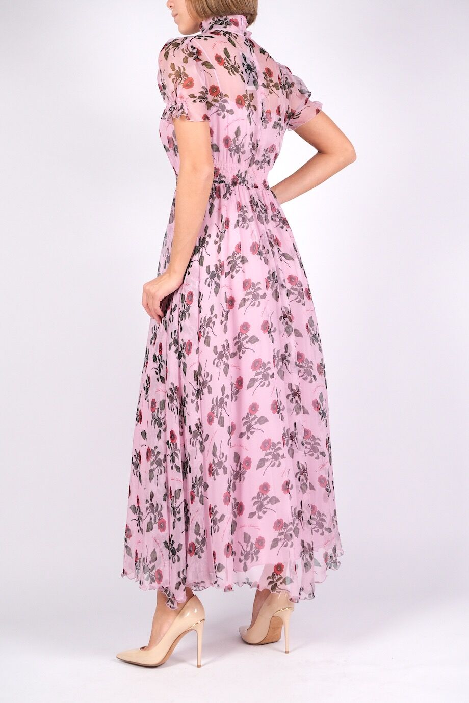 image 3 Вечернее платье розового цвета с розами