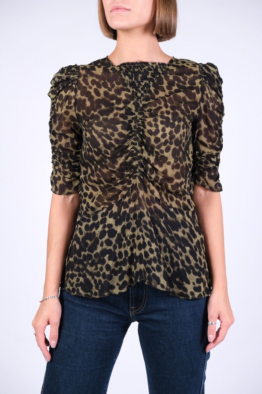 image 1 Прозрачная блуза с леопардовым принтом