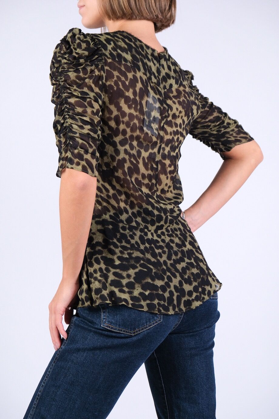 image 3 Прозрачная блуза с леопардовым принтом